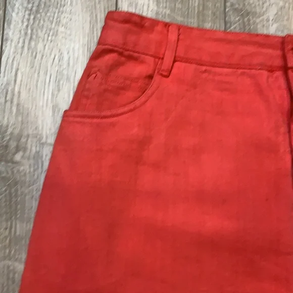 Sudden Impact 5-Pocket Denim Jeans Skirt with Slit Red Vintage 90’s Women’s 14 - Picture 2 of 6